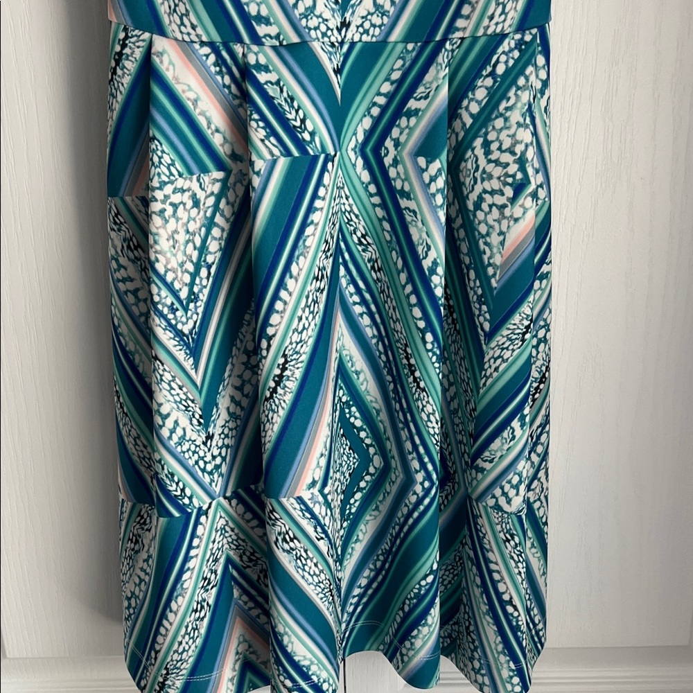 Massimo Blue and White Patterned Mini Dress - Picture 4 of 6